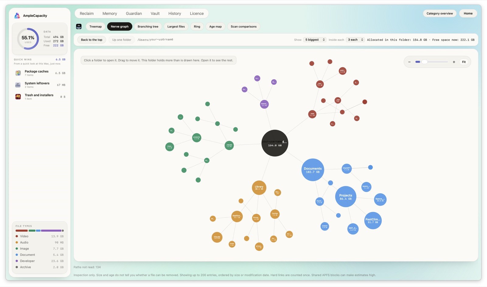 Live nerve graph visualization